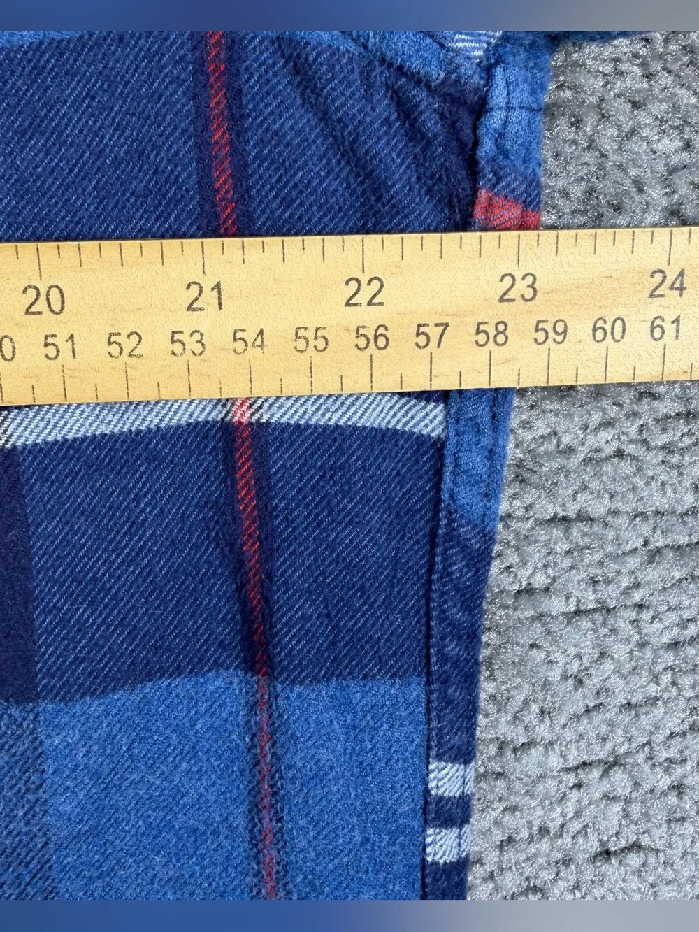 J Crew Mens Shirt L Plaid Button Down Elbow Patch Cotton Flannel Slim Fit Blue